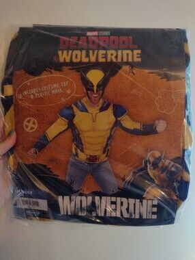 Marvel Deadpool Wolverine Costume Adult S/M Top Mask Set Jazwares